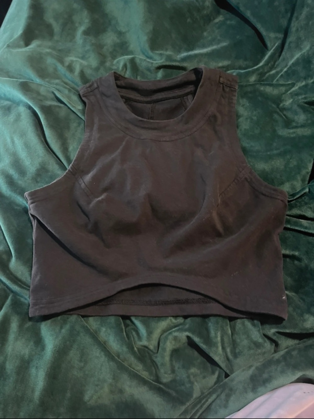 lululemon athletica Black Cropped Tank Top